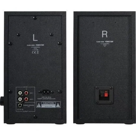 Fonestar CLASS-220N Altavoces Activos Hi-Fi 2.0 80W Madera MDF